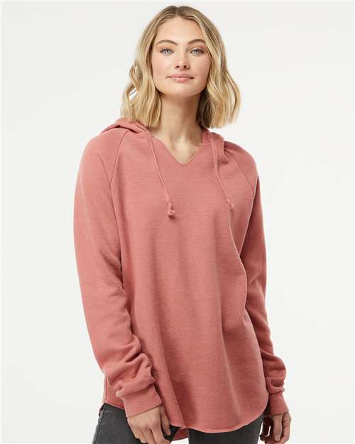 Women’s Lightweight California Wave Wash Hooded Sweatshirt - Dusty Rose
