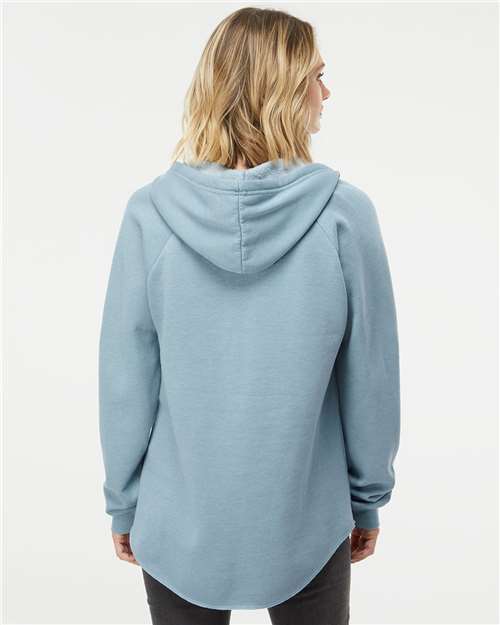 Women’s Lightweight California Wave Wash Hooded Sweatshirt - Misty Blue