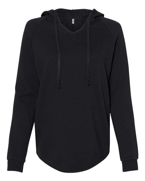 Women’s Lightweight California Wave Wash Hooded Sweatshirt - Black