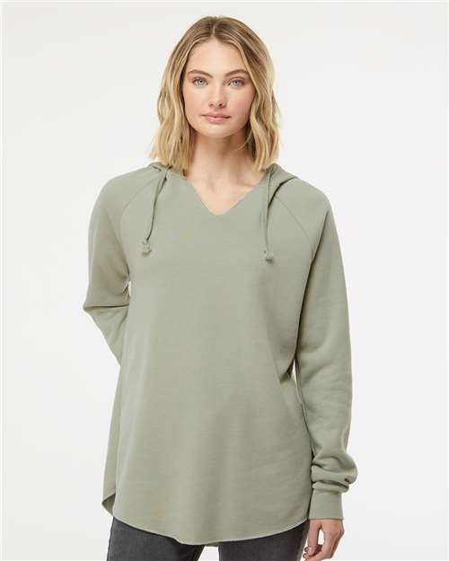 Women’s Lightweight California Wave Wash Hooded Sweatshirt - Sage