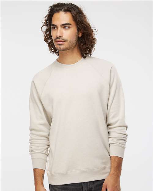 Unisex Special Blend Raglan Crewneck Sweatshirt - Stone Heather