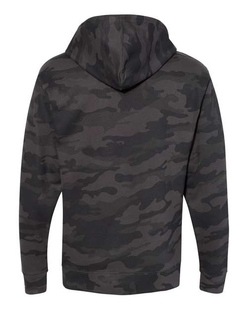 Unisex Midweight Hooded Sweatshirt - Black Camo