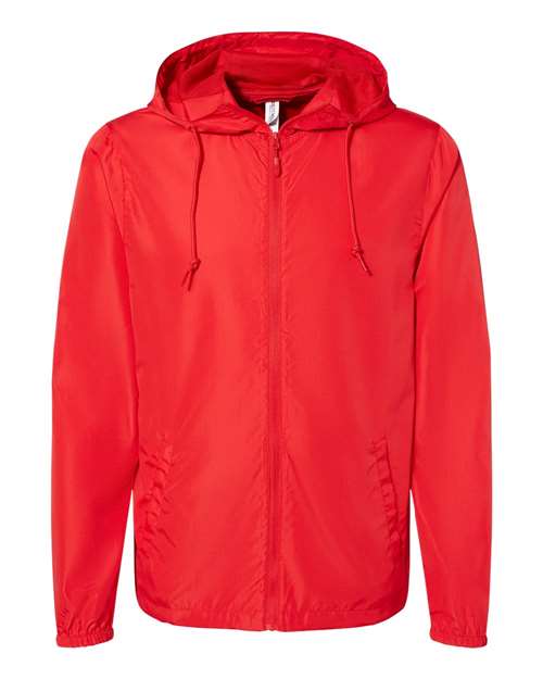 Men's Lightweight Windbreaker Full-Zip Jacket - Red