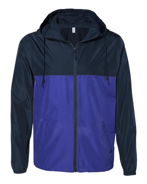 Men's Lightweight Windbreaker Full-Zip Jacket - Classic Navy/ Royal