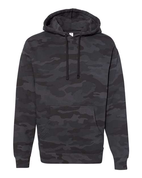 Unisex Heavyweight Hooded Sweatshirt - Black Camo