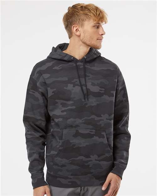 Unisex Heavyweight Hooded Sweatshirt - Black Camo
