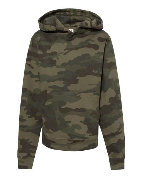 Youth Midweight Hooded Sweatshirt - Forest Camo