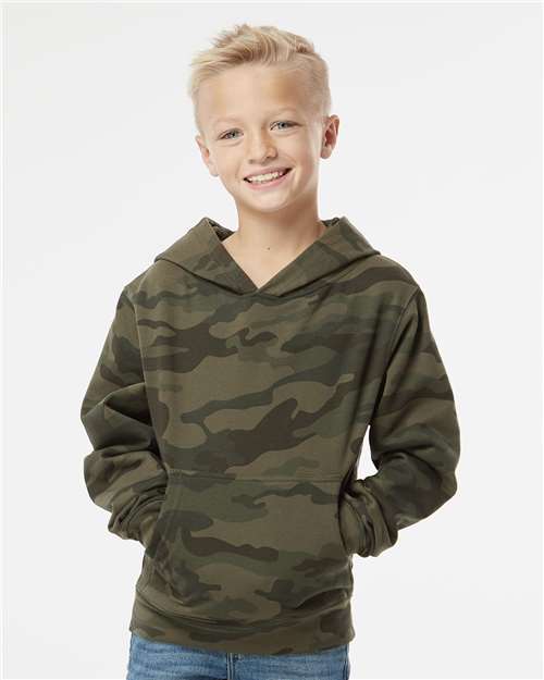 Youth Midweight Hooded Sweatshirt - Forest Camo