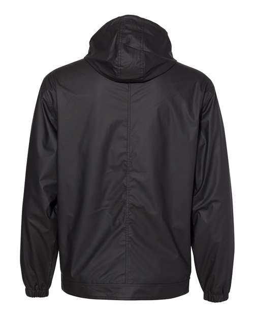 Unisex Vintage Hooded Rain Jacket - Black