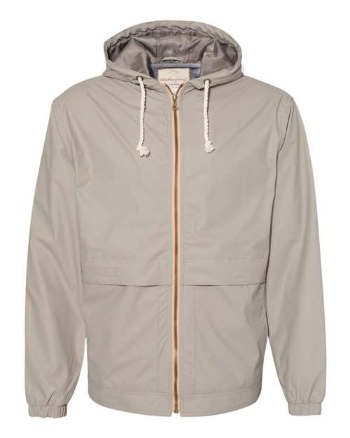 Unisex Vintage Hooded Rain Jacket - Khaki