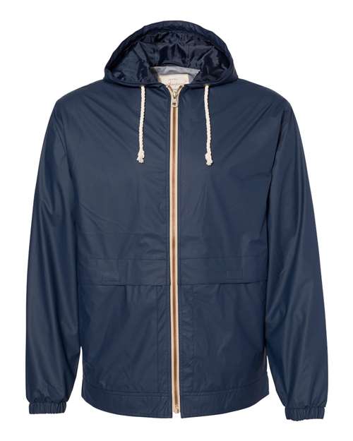 Unisex Vintage Hooded Rain Jacket - Navy