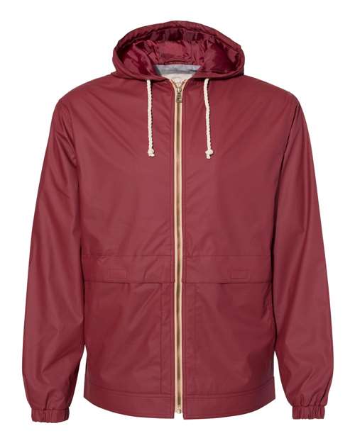 Unisex Vintage Hooded Rain Jacket - Biking Red