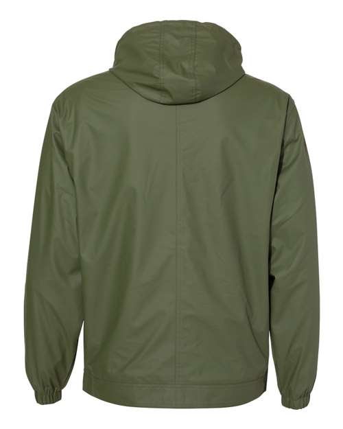 Unisex Vintage Hooded Rain Jacket - Bronze Green