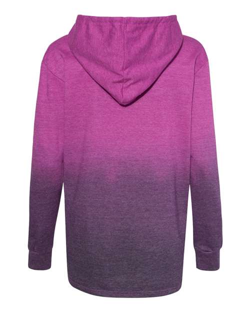 Women's French Terry Ombré Hooded Sweatshirt - Dragonfruit/ Navy
