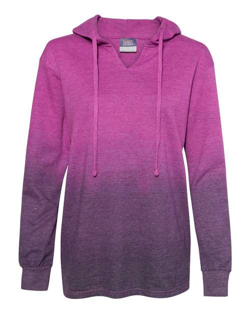Women's French Terry Ombré Hooded Sweatshirt - Dragonfruit/ Navy