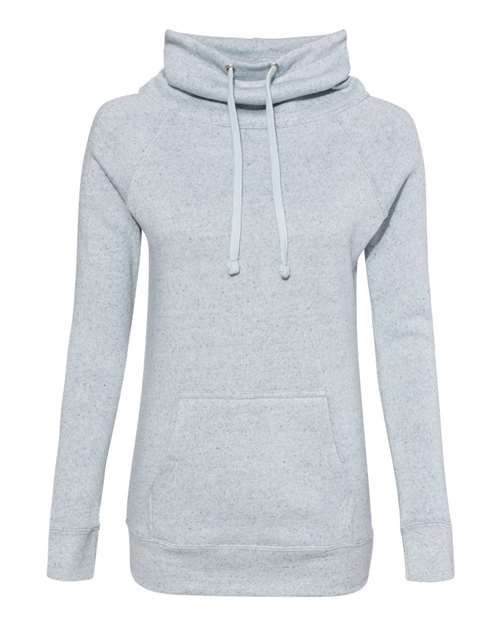 Women’s Space-Dyed Cowl Neck Sweatshirt - Light Blue