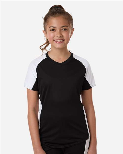Girls' Cutter Jersey - Black/ White