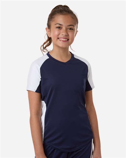 Girls' Cutter Jersey - Navy/ White