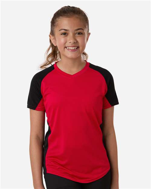 Girls' Cutter Jersey - Red/ Black