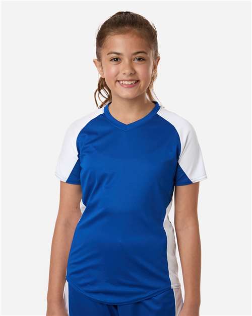 Girls' Cutter Jersey - Royal/ White