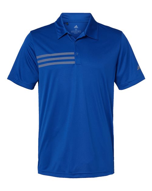 Men's 3-Stripes Chest Polo - Collegiate Royal/ Grey Three
