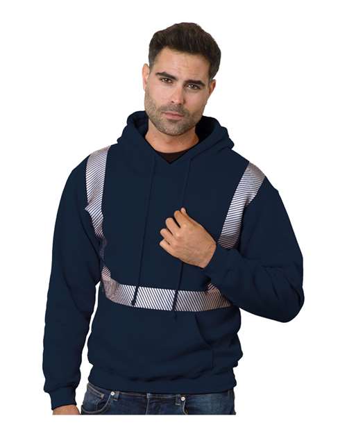 Unisex USA-Made High Visibility Hooded Sweatshirt - Navy