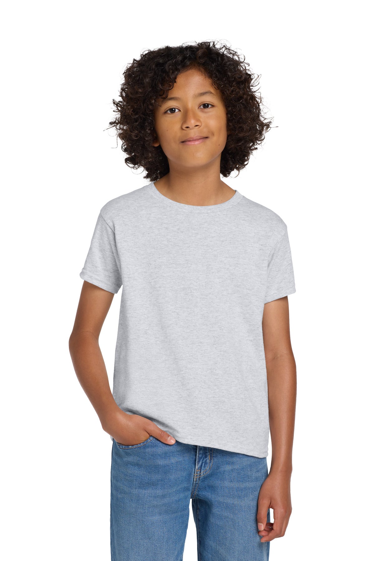 Gildan Youth DryBlend 50 Cotton/50 Poly T-Shirt - Ash