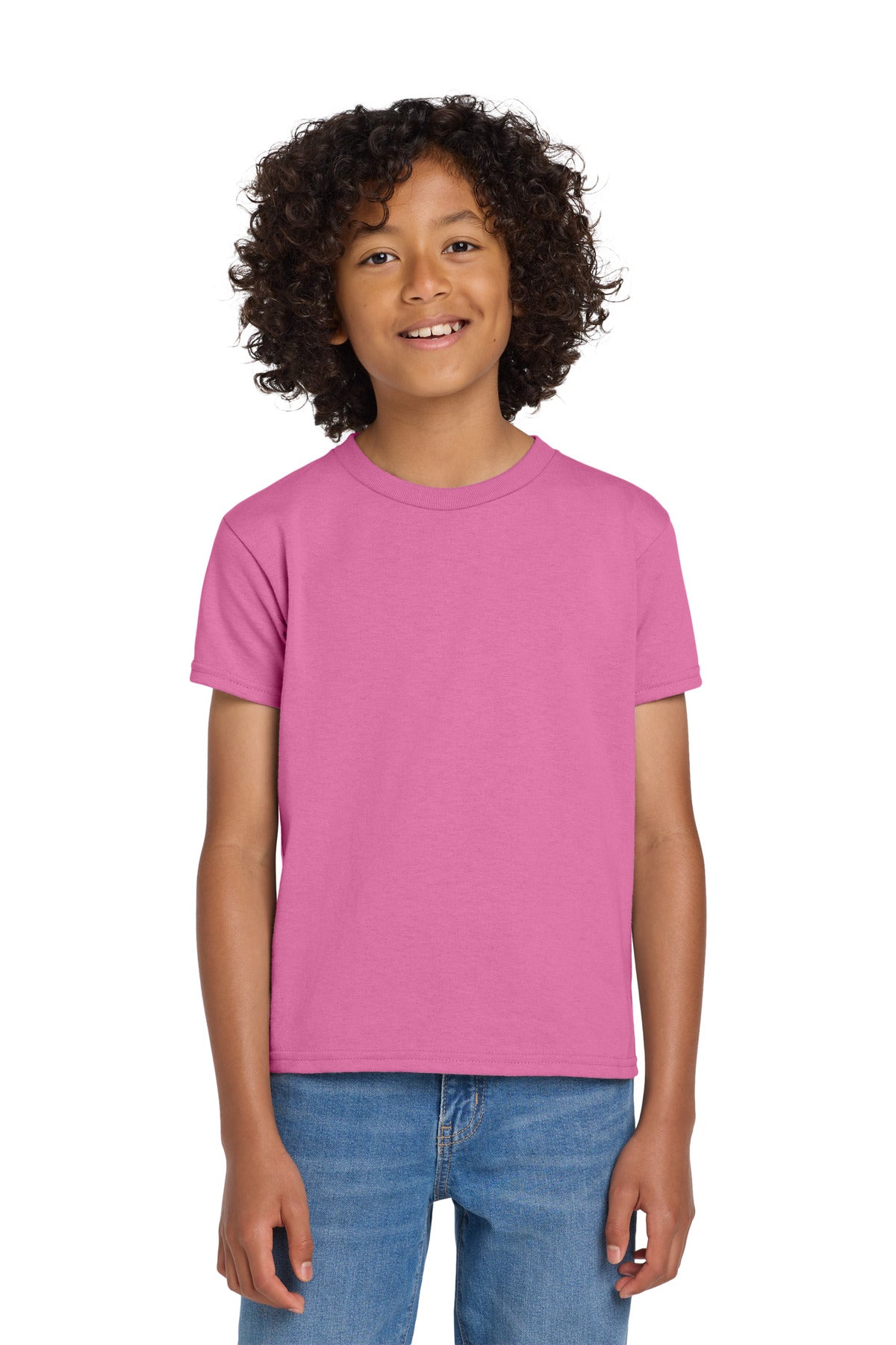 Gildan Youth DryBlend 50 Cotton/50 Poly T-Shirt - Azalea