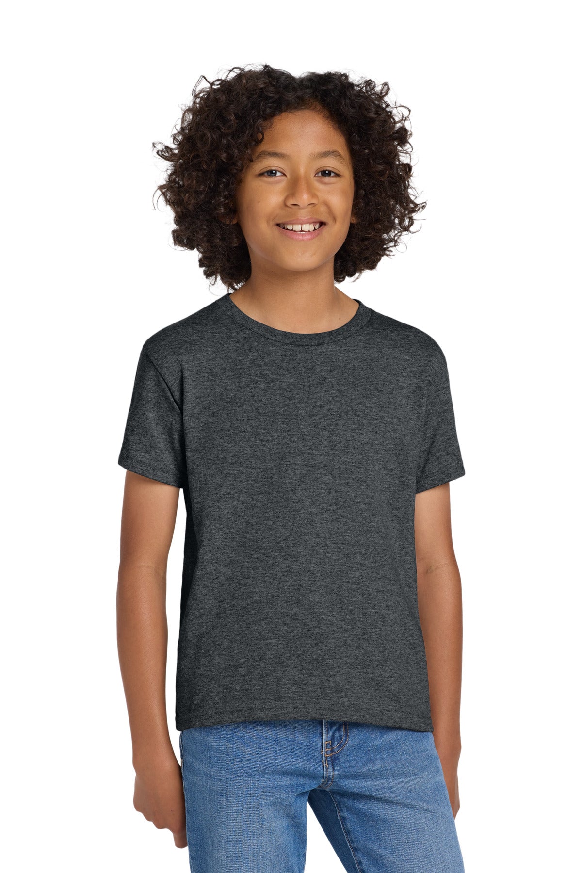 Gildan Youth DryBlend 50 Cotton/50 Poly T-Shirt - Dark Heather