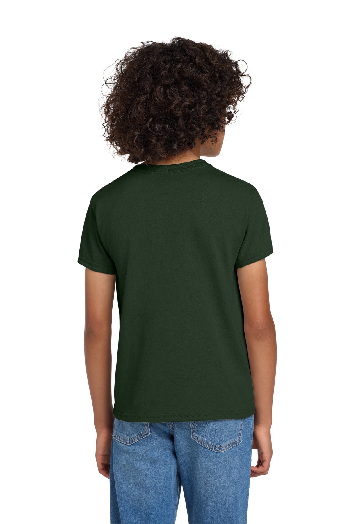 Gildan Youth DryBlend 50 Cotton/50 Poly T-Shirt - Forest Green