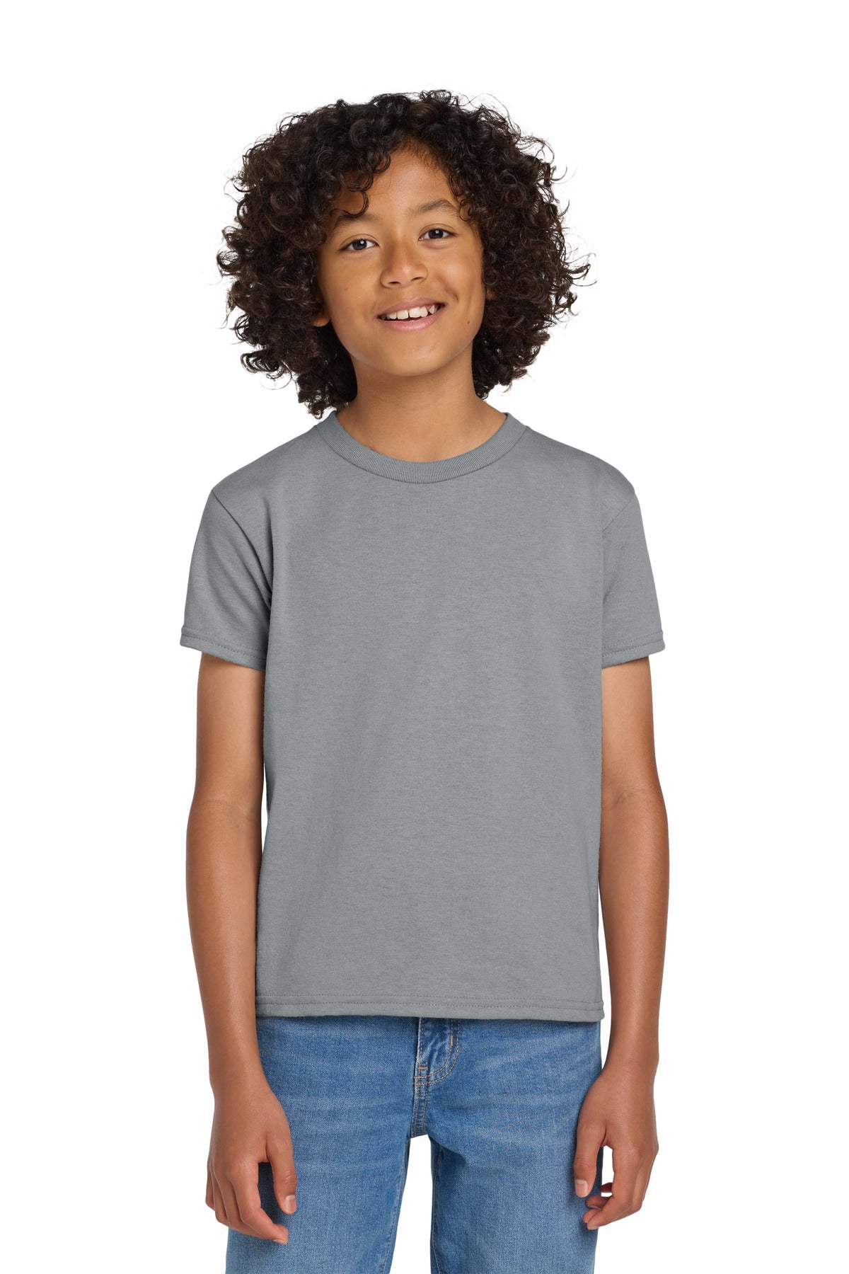 Gildan Youth DryBlend 50 Cotton/50 Poly T-Shirt - Gravel