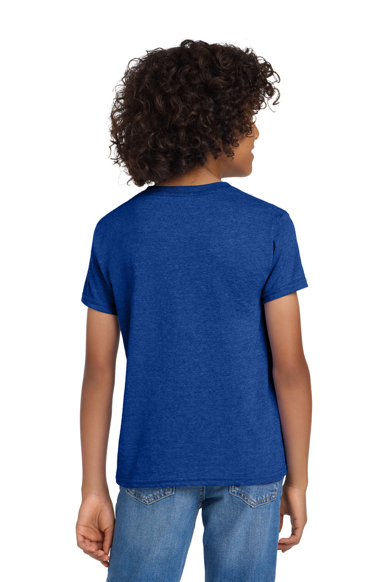 Gildan Youth DryBlend 50 Cotton/50 Poly T-Shirt - Heather Deep Royal