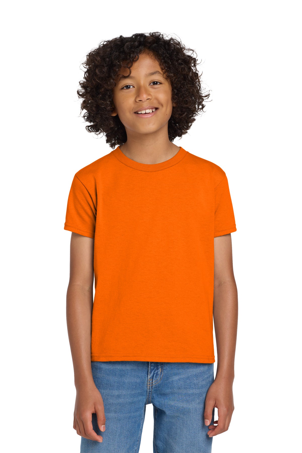 Gildan Youth DryBlend 50 Cotton/50 Poly T-Shirt - S. Orange