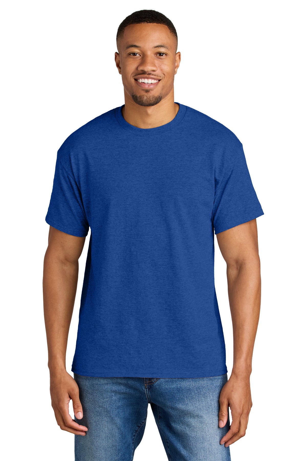 Gildan DryBlend 50 Cotton/50 Poly T-Shirt - Heather Deep Royal
