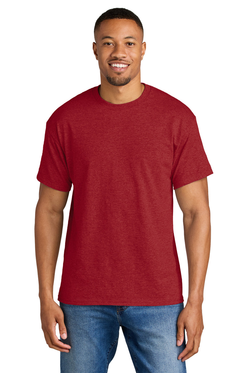 Gildan DryBlend 50 Cotton/50 Poly T-Shirt - Heather Scarlet Red