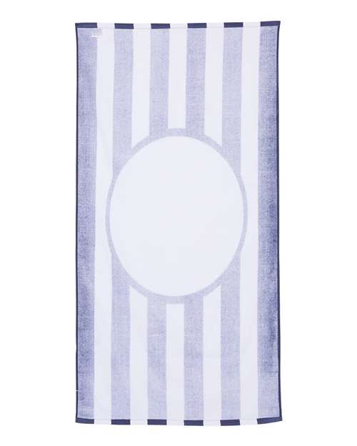 Striped Beach Towel - Navy