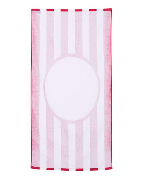 Striped Beach Towel - Red