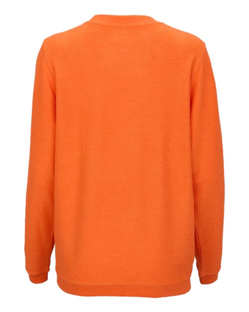 Unisex Corded Crewneck Sweatshirt - Orange