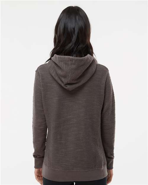 Women’s French Terry Sport Lace Scuba Hooded Sweatshirt - Charcoal