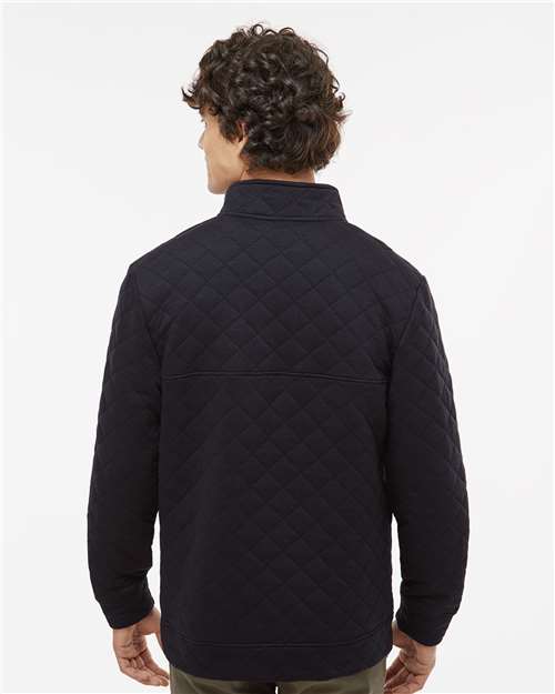 Men's Quilted Half-Snap Pullover - Black