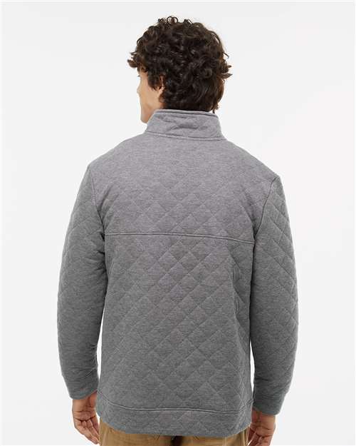 Men's Quilted Half-Snap Pullover - Charcoal Heather