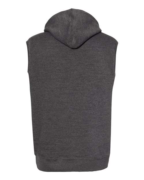 Men's Triblend Sleeveless Hooded Sweatshirt - Black Triblend