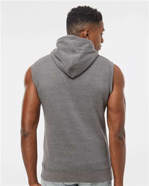 Men's Triblend Sleeveless Hooded Sweatshirt - Smoke Triblend