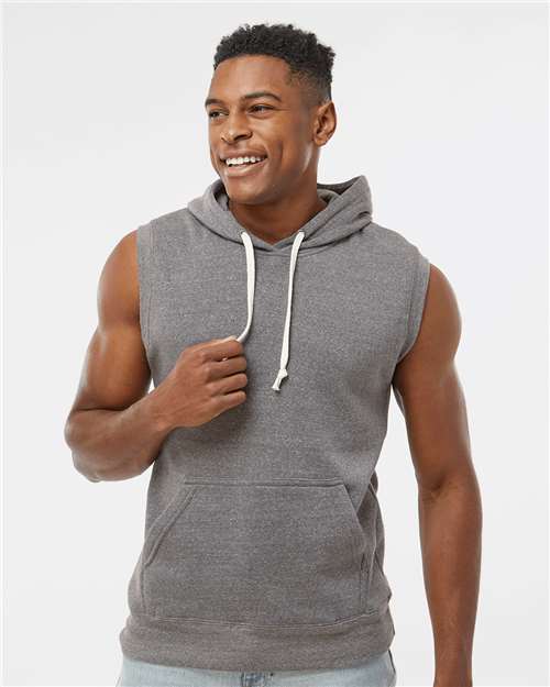 Men's Triblend Sleeveless Hooded Sweatshirt - Smoke Triblend