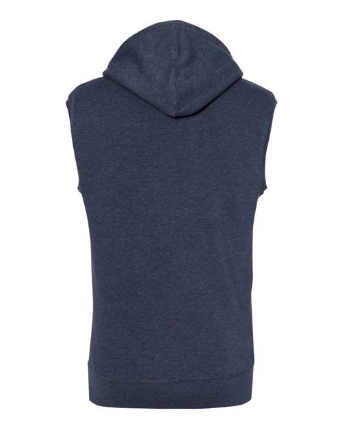 Men's Triblend Sleeveless Hooded Sweatshirt - True Navy Triblend