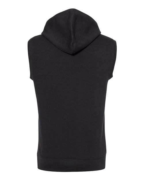Men's Triblend Sleeveless Hooded Sweatshirt - Solid Black