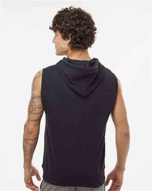 Men's Triblend Sleeveless Hooded Sweatshirt - Solid Black