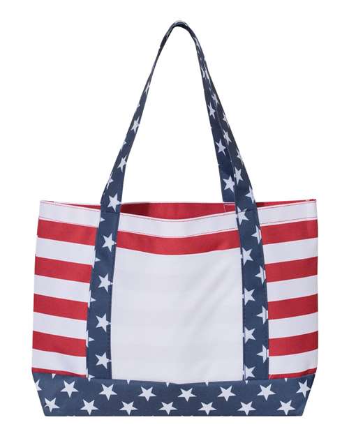 Americana Beach Tote - Red/ White/ Blue