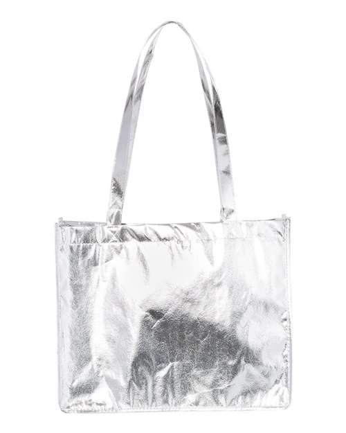Metallic Large Tote - Metallic Silver