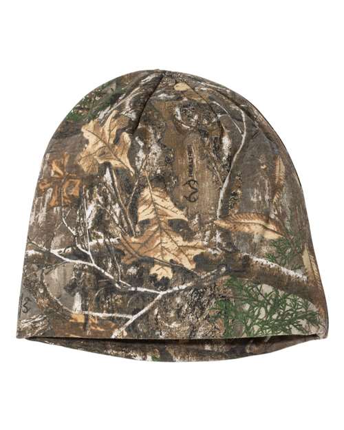 8" Licensed Camo Beanie - Realtree Edge